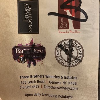 Three Brothers Wineries and Estates - Back of the Tasting Passport - Wineries Near Me - Geneva, New York Three Brothers Wineries and Estates - Back of the Tasting Passport - Wineries Near Me - Geneva, New York