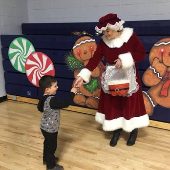 Holmes Playground - Mrs. clause at Holmes playground in the gymnasium - Playgrounds Near Me - Fresno, California