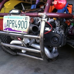 Vigilante Offroad - Rear engine cage with header protectors.