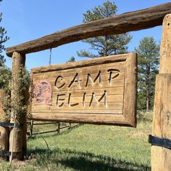 Camp Elim - Camp Elim sign near entrance