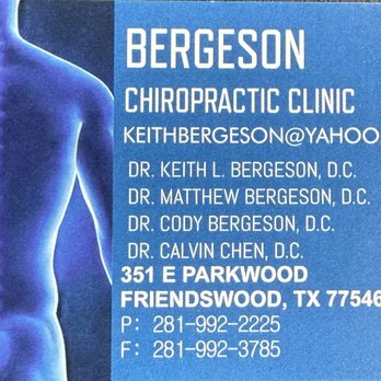 Bergeson Chiropractic - Bergeson Chiropractic contact info - Massage Near Me - Friendswood, Texas Bergeson Chiropractic - Bergeson Chiropractic contact info - Massage Near Me - Friendswood, Texas
