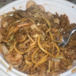 China Wok - shrimp lo mein and fried rice