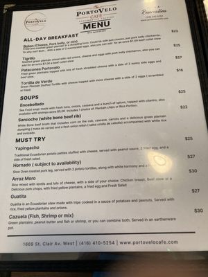 Menu photo 1 Portovelo Cafe Toronto, ON Menu photo 1 Portovelo Cafe Toronto, ON