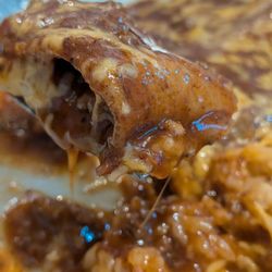 Gooey melted real cheddar