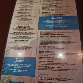 Bimini Twist - Menu - Seafood Near Me - West Palm Beach, Florida