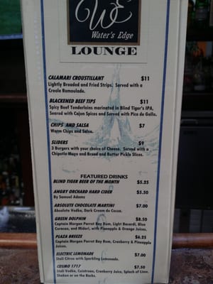 Menu photo 1 Waters Edge Lounge Topeka, KS Menu photo 1 Waters Edge Lounge Topeka, KS