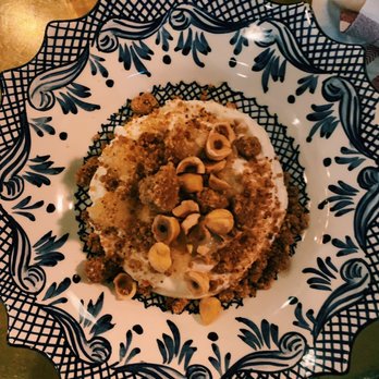 Pink Mamma - Dessert with ricotta, hazelnut, and pear @ Pink Mamma - Steakhouses Near Me - Paris, 75 Pink Mamma - Dessert with ricotta, hazelnut, and pear @ Pink Mamma - Steakhouses Near Me - Paris, 75