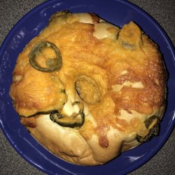 Jalapeño cheddar bagel