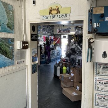 Pacific Wilderness - The shop and compressor bank coming from the back entrance - Sporting Goods Near Me - San Pedro, California
