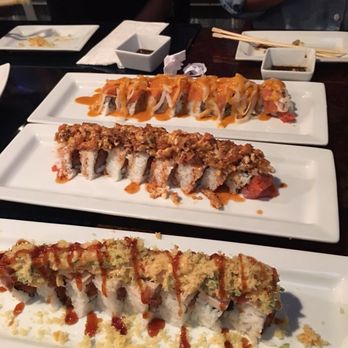 Sushi 4 Reel - The one with the onions was good. Who knows what was on top of the other two - Sushi Bars Near Me - Oceanside, California Sushi 4 Reel - The one with the onions was good. Who knows what was on top of the other two - Sushi Bars Near Me - Oceanside, California