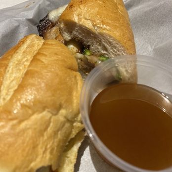 Lucky Seb’s - Vietnamese style sandwich with pho broth for dipping - AMAZING!! - Chinese Near Me - Lawrence, Kansas