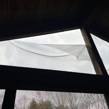 Handyman Connection of Silver Spring - How does a "cat" do this?  LOL  They never attached the screen properly, then blamed it on a "cat". - Handyman Near Me - Silver Spring, Maryland