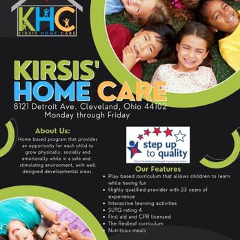 Kirsis' Home Care - Child Care & Day Care Near Me - Cleveland, Ohio