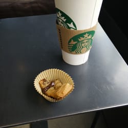 Starbucks - Got a free slice of chocolate chip cookie with my venti hazelnut latte.