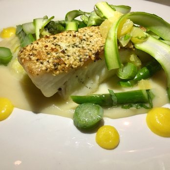 Fedora - Hemp crusted pollock w/ leeks, asparagus, Meyer lemon - New American Near Me - New York, New York