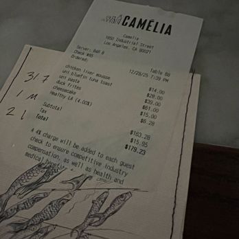 Camelia - The final damage. Not worth it. Don't do it! - French Near Me - Los Angeles, California Camelia - The final damage. Not worth it. Don't do it! - French Near Me - Los Angeles, California
