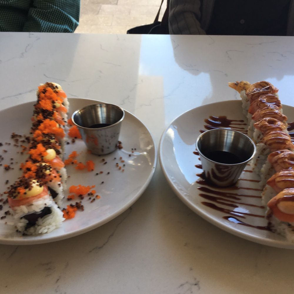 MIA Market - Lost in Translation roll (left) and Sansho roll (right) from ITAMAE - Food Court Near Me - Miami, Florida MIA Market - Lost in Translation roll (left) and Sansho roll (right) from ITAMAE - Food Court Near Me - Miami, Florida