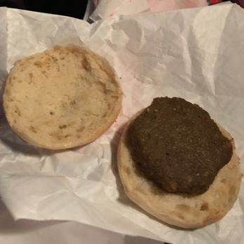 Dunkin' - Fake burger, no egg, no cheese. 3.99? - Donuts Near Me - Shelby, North Carolina