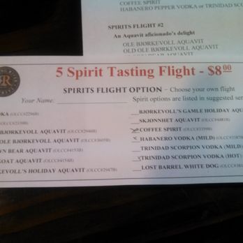 Rolling River Spirits - one tasting flight - Distilleries Near Me - Portland, Oregon