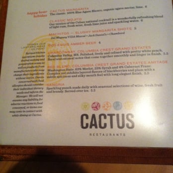 Cactus Restaurants - Happy hour list 1 - Tex-Mex Near Me - Bellevue, Washington