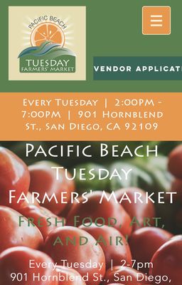 Pacific Beach Tuesday Farmers' Market by null