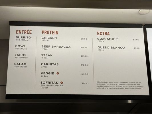 Menu photo 1 Chipotle Mexican Grill San Francisco, CA