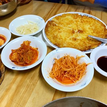 Ham Hung Restaurant - Gamjajeon - simple yet delish! - Korean Near Me - Los Angeles, California