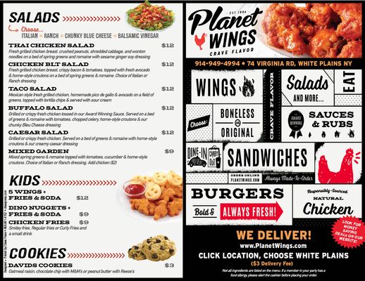 Menu photo 5 Planet Wings White Plains, NY