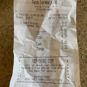 Panda Express - The simple order - Chinese Near Me - Chula Vista, California