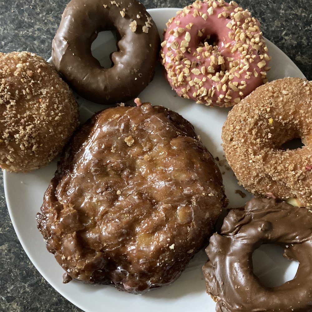 Heavenly Donuts - Apple fritter, Apple filled, chocolate, raspberry and old fashioned - Donuts Near Me - Portland, Oregon