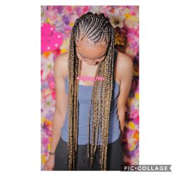 Cornrow/Knotless combination