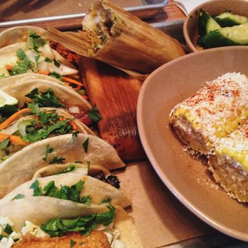 Bartaco - Orlando - The small tray is plenty for two people ($26). Includes your choice of 6 tacos, chips & guac, 2 tamales and two sides. Highly recommend - Tacos Near Me - Orlando, Florida