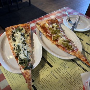 Pizza D'Oro - Spinach Alfredo Artichoke and Spicy Hawaiian Pizza - Pizza Near Me - Costa Mesa, California