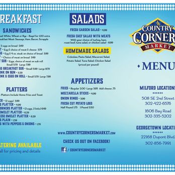 Country Corners Market - Georgetown Exxon - menu - Convenience Stores Near Me - Georgetown, Delaware Country Corners Market - Georgetown Exxon - menu - Convenience Stores Near Me - Georgetown, Delaware