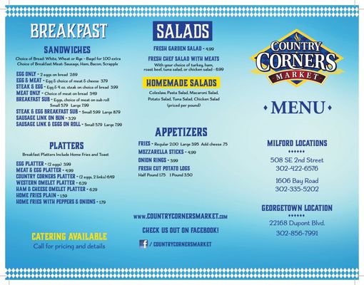 Menu photo 1 Country Corners Market - Georgetown Exxon Georgetown, DE Menu photo 1 Country Corners Market - Georgetown Exxon Georgetown, DE
