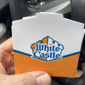 White Castle - a hand holding an orange and white box - Burgers Near Me - Brownsburg, Indiana White Castle - a hand holding an orange and white box - Burgers Near Me - Brownsburg, Indiana