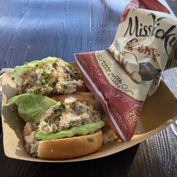 Harbour Galley - Crab and shrimp roll comes with chips, yummy! - New American Near Me - Anaheim, California