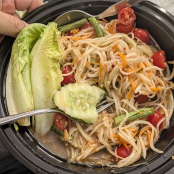Urban Thai Kitchen - Papaya salad with no peanuts and at medium spice with 0 kick - Thai Near Me - Katy, Texas Urban Thai Kitchen - Papaya salad with no peanuts and at medium spice with 0 kick - Thai Near Me - Katy, Texas