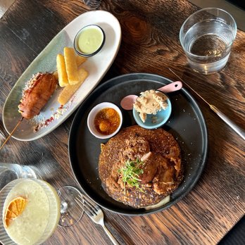 Parche - Arepa and chicken, chorizo corndog, fabulous mocktail - Colombian Near Me - Oakland, California Parche - Arepa and chicken, chorizo corndog, fabulous mocktail - Colombian Near Me - Oakland, California