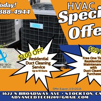 Advanced Tech 209 - Heating & Air Conditioning/HVAC Near Me - Stockton, California Advanced Tech 209 - Heating & Air Conditioning/HVAC Near Me - Stockton, California