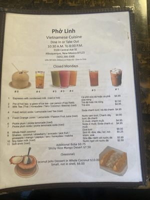 Menu photo 8 Pho Linh Vietnamese Grill Albuquerque, NM Menu photo 8 Pho Linh Vietnamese Grill Albuquerque, NM