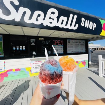 The SnoBall Shop - Superhero and Mango/Peach - Shaved Ice Near Me - Virginia Beach, Virginia