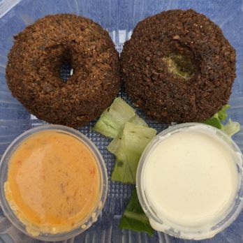 Little Morocco - Order of falafel with sauces - Middle Eastern Near Me - Corvallis, Oregon
