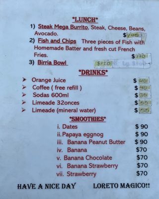 Menu photo 2 Don’s Taco Shop Loreto, BCS
