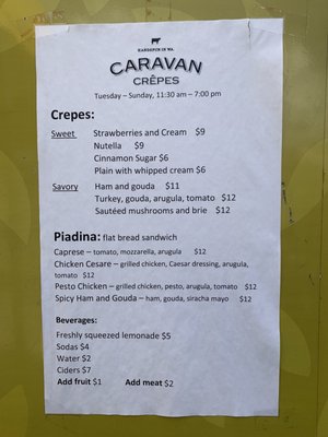 Menu photo 4 Caravan Crêpes Seattle, WA