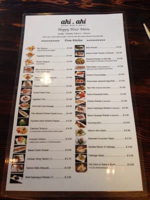 Menu photo 8 Ahi Ahi Sushi Bar & Grill Foothill Ranch, CA