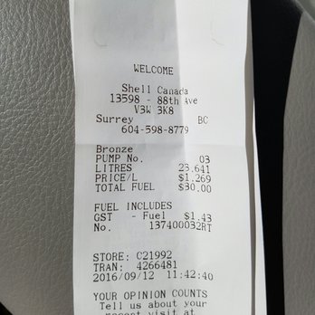 Shell - Gas Stations Near Me - Surrey, British Columbia