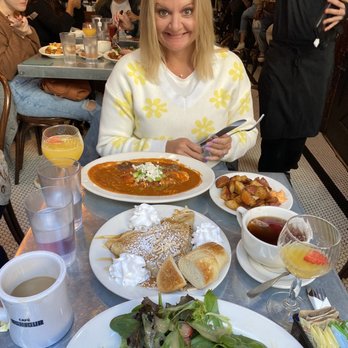Cafe Bonjour - Apple pie crepe, Authentic Shakshuka, Keto Omelet Plate, mimosa.Soooo good!!!! - Breakfast & Brunch Near Me - Boston, Massachusetts Cafe Bonjour - Apple pie crepe, Authentic Shakshuka, Keto Omelet Plate, mimosa.Soooo good!!!! - Breakfast & Brunch Near Me - Boston, Massachusetts