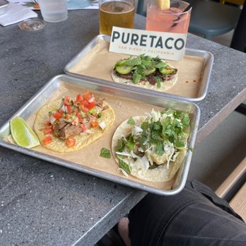 Pure Taco - This was those beautiful tacos and my Tiki on the right. - Tacos Near Me - Carlsbad, California Pure Taco - This was those beautiful tacos and my Tiki on the right. - Tacos Near Me - Carlsbad, California