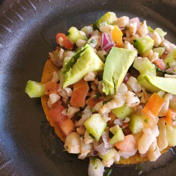 Mariscos Mocorito - fish ceviche tostada - Mexican Near Me - Orange, California